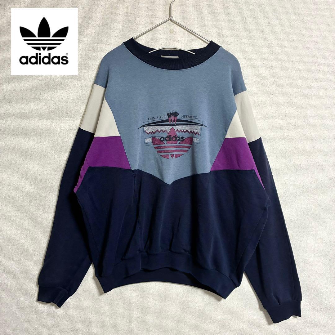 90's old adidas 常田大希着用 マルチカラー スウェット 古着 - メルカリ