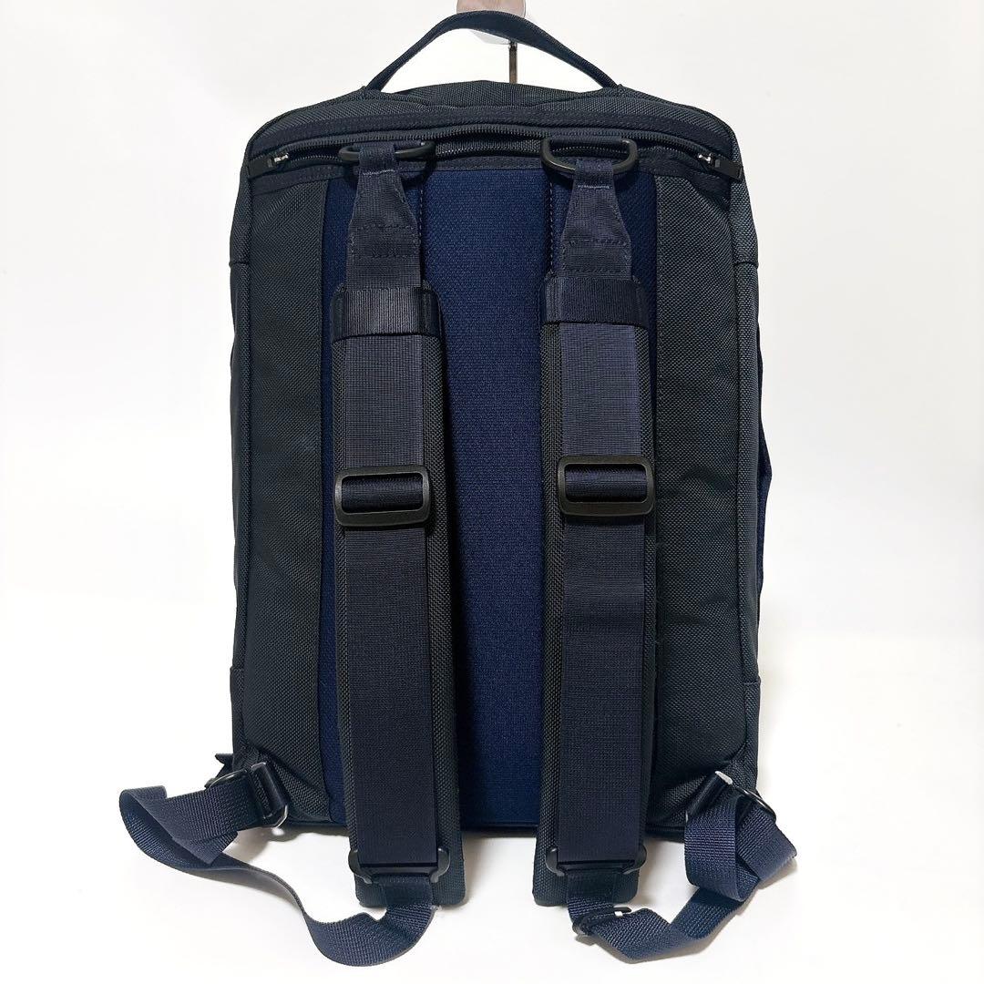 《美品》ポーター UPSIDE 3WAY BRIEFCASE リュック ネイビー