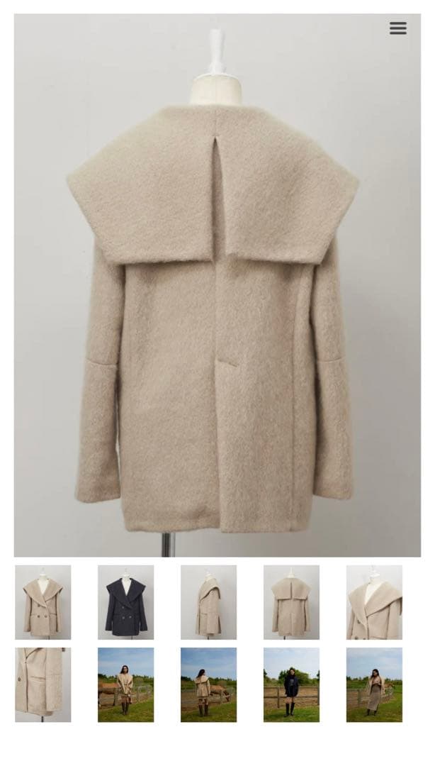 mohair shaggy short coat - メルカリ