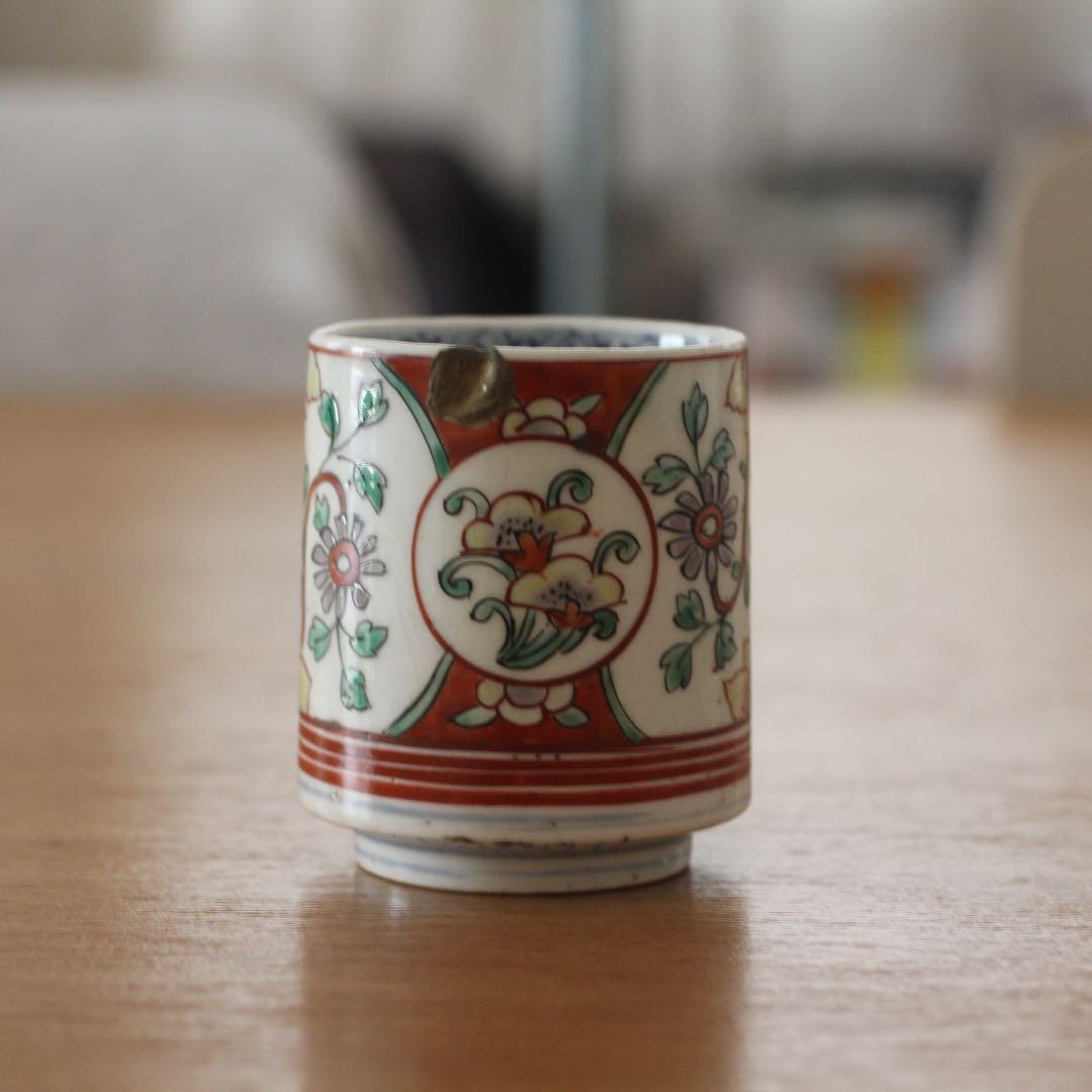 古い色絵の筒型猪口 骨董 古道具 - メルカリ