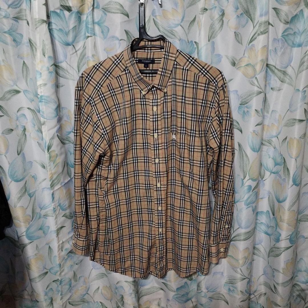 BURBERRY チェック柄 長袖シャツ L - メルカリ