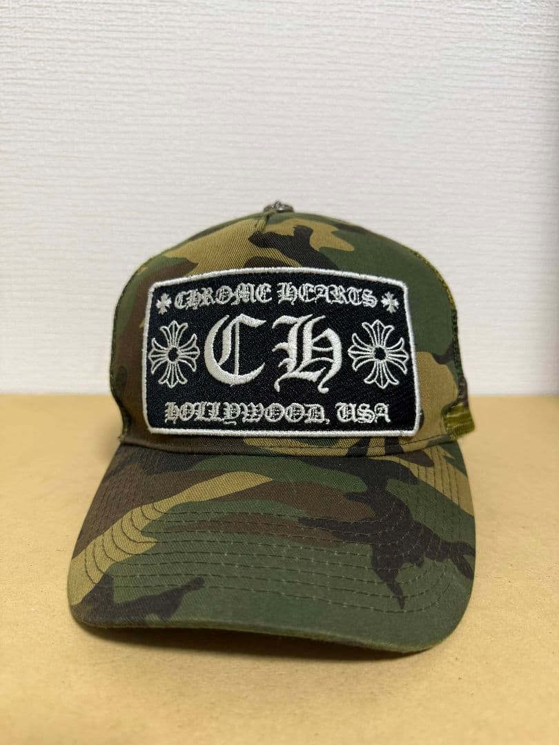 CHROME HEARTS 迷彩 トラッカーキャップ - メルカリ