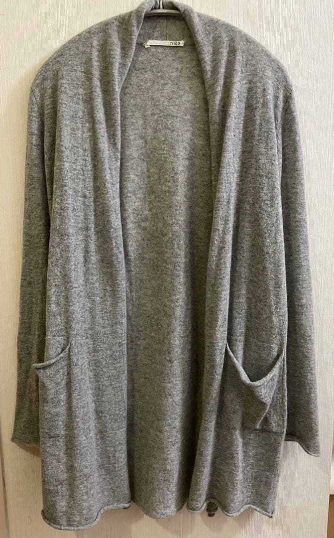 n100 エヌワンハンドレッド カシミヤカーディガン ベルト付