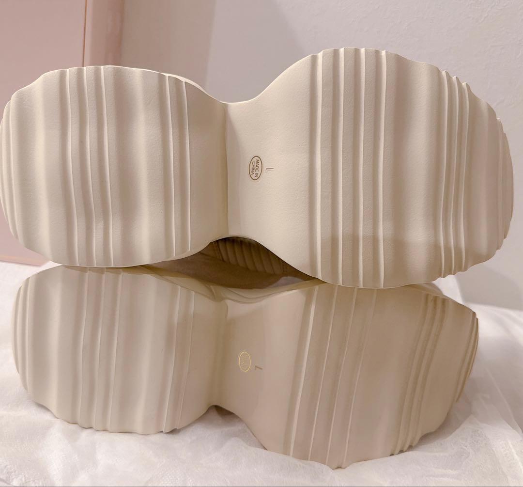 新品未使用】michellmacaron ソックスライク厚底ブーツ L - メルカリ