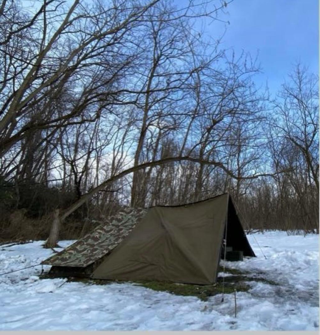 ルーマニア軍幕オリーブ二枚組 連結ボタンベルト付き