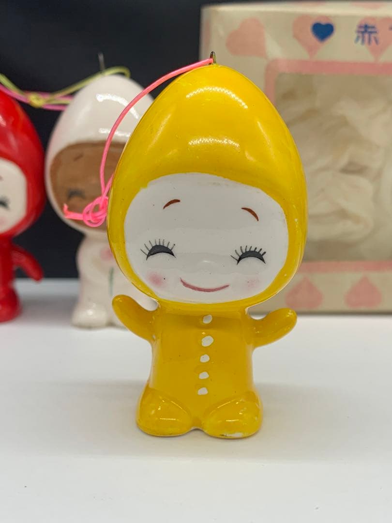 内藤ルネ 赤ちゃん3人組 陶器 オーナメント 箱入り