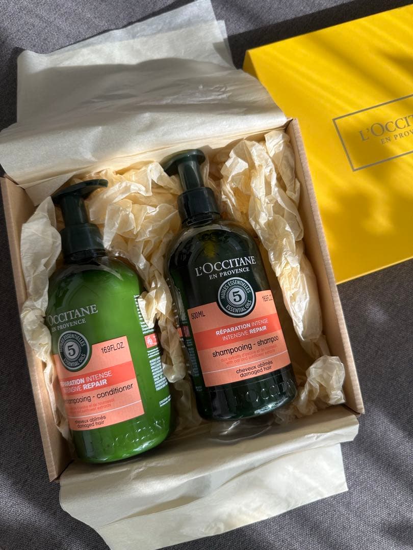 【新品】ロクシタン リペアリング シャンプー コンディショナー セットボックス付 L'OCCITANE（ロクシタン） ファイブハーブス リペアリング シャンプー