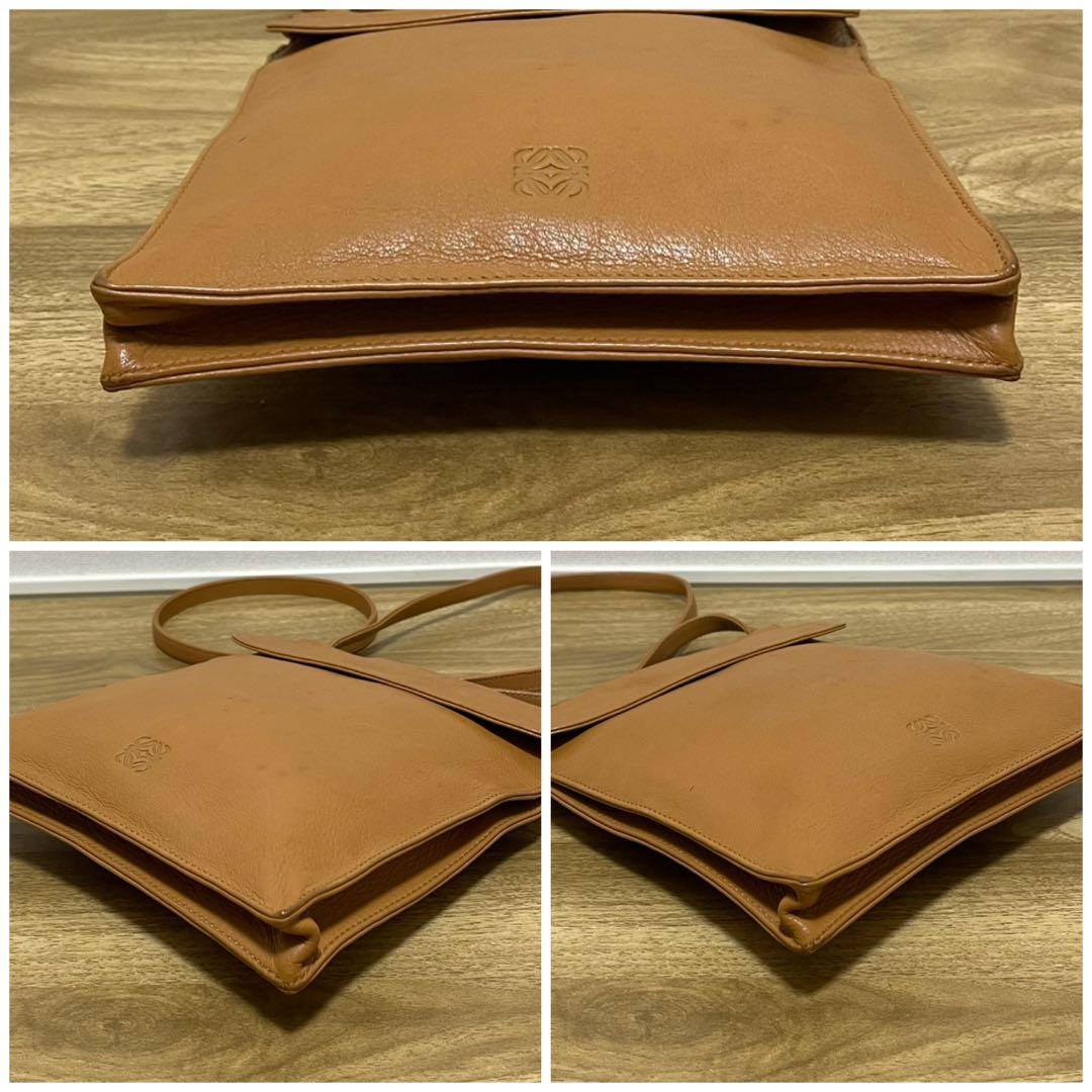 《美品》LOEWE（ロエベ）レザー ショルダーバッグ ライトブラウン