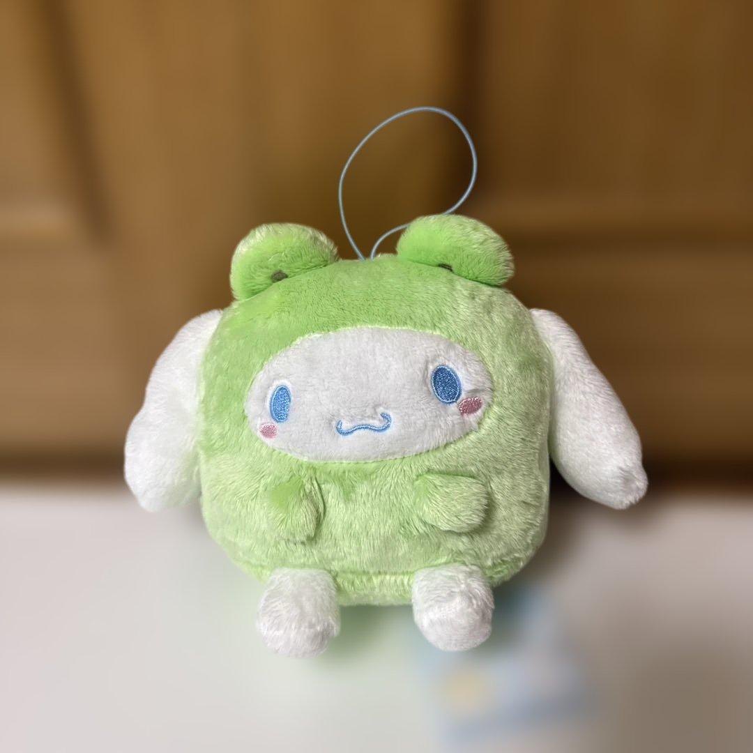 サンリオキャラクターズ シナモン ぬいぐるみ 緑色 カエル着ぐるみ