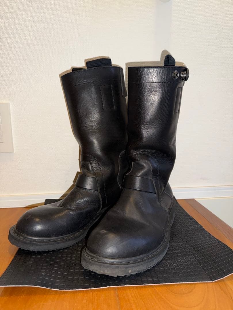 Rick Owens レザーブーツ 41 RICK OWENS leather side zip boots 41 In Store. #rickowens