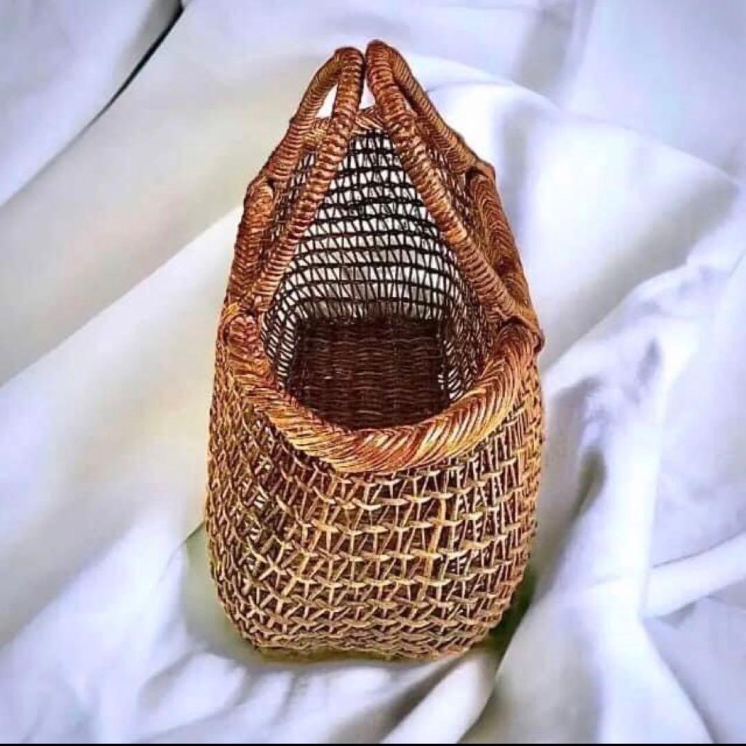希少 秋田県 あけび籠 大容量 手提げ籠 かごバッグ こだし編み 伝統