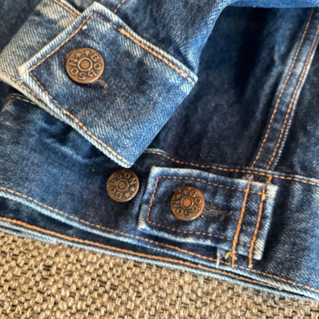 BOBSON ボブソン キッズ デニム ジャケット Gジャン 刺繍入り - メルカリ