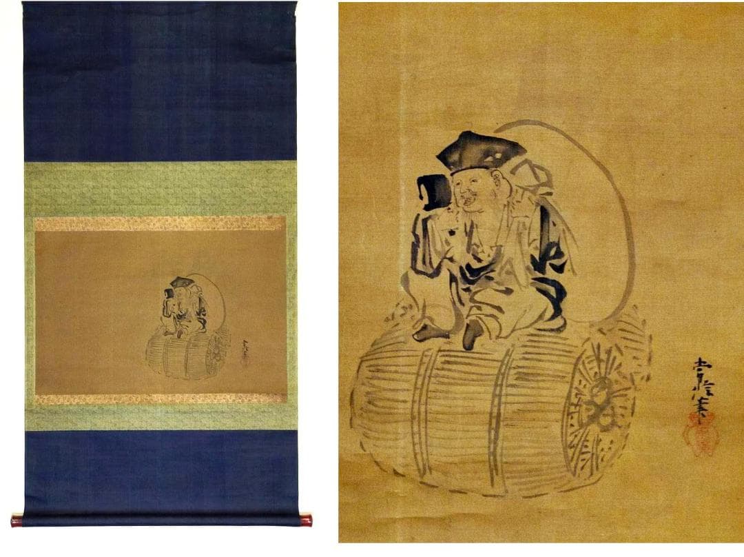 ♥掛軸 【模写】 狩野常信 大黒 桐箱付き 掛け軸 骨董品 - メルカリ