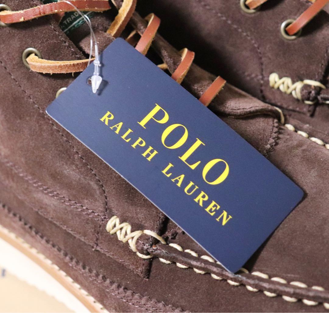 《ポロ ラルフローレン》箱付未使用 スエードレザーブーツ UK9(28.5cm)