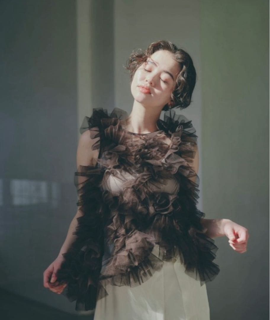 NOTREemor ノートルエモア asymmetry tulle tops - メルカリ