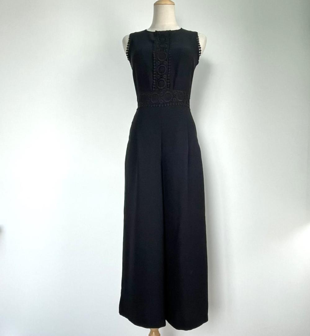 ZARA BASIC レース装飾 オールインワン XS ブラック トルコ製 - メルカリ