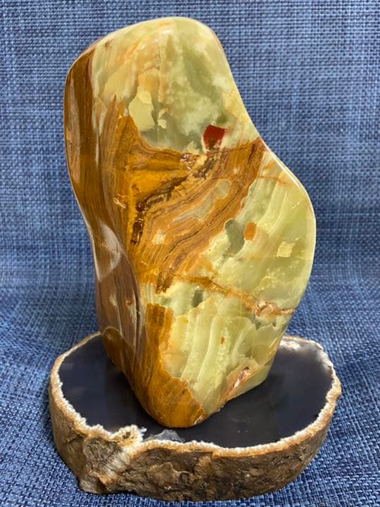 鑑賞石 縞瑪瑙 メノウ アゲート オニキス 置物 パワーストーン - メルカリ