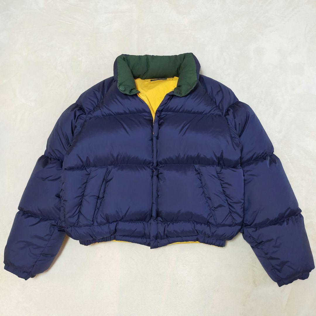 90S NAUTICA 肉厚 短丈 Lサイズ リバーシブル ダウンジャケット