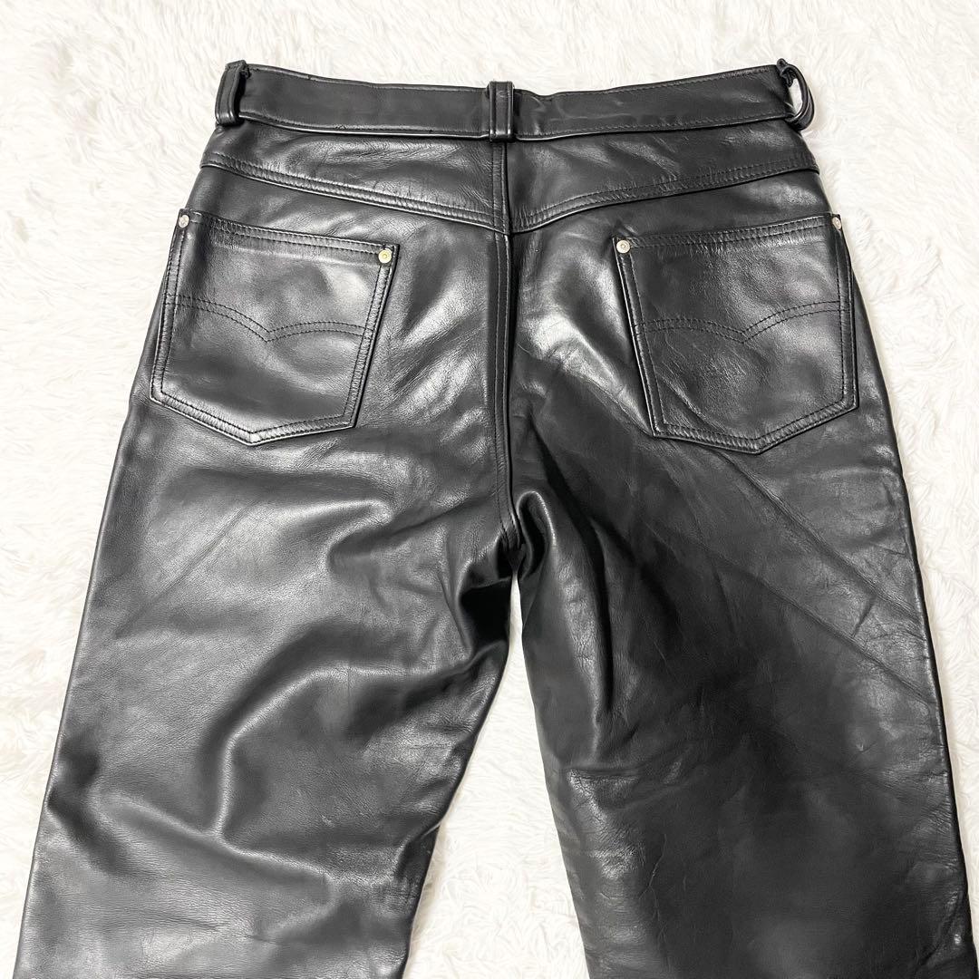 米国製】Schott レザーパンツ 黒 W36 ライダース 本革 600 - メルカリ
