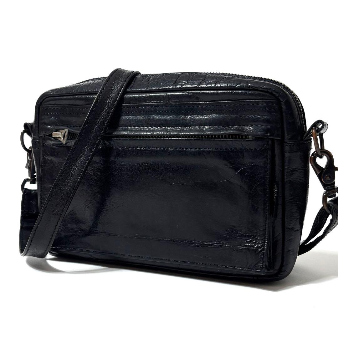 希少】 PORTER SQUARE オールレザー ショルダーバッグ ブラック - メルカリ