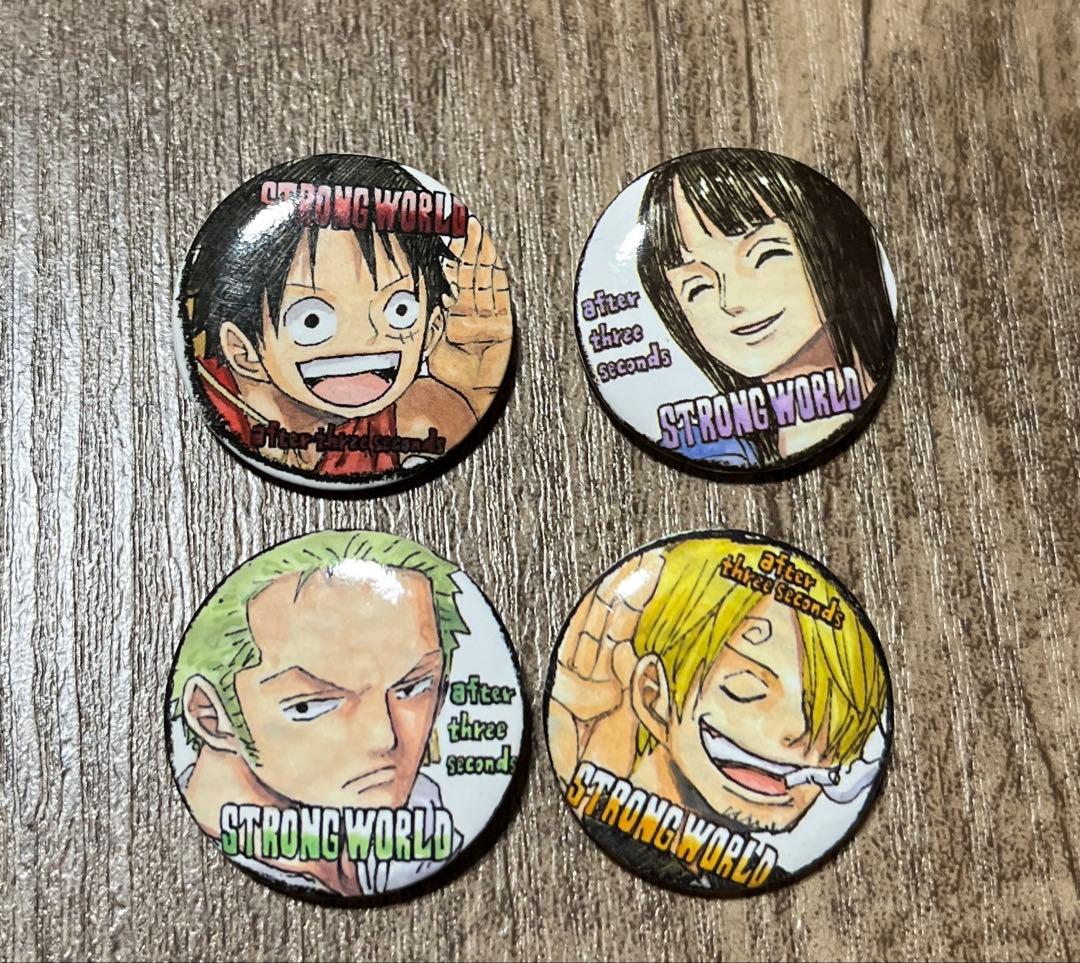 ワンピース STRONG WORLD ストロングワールド 缶バッジ ルフィ ゾロ