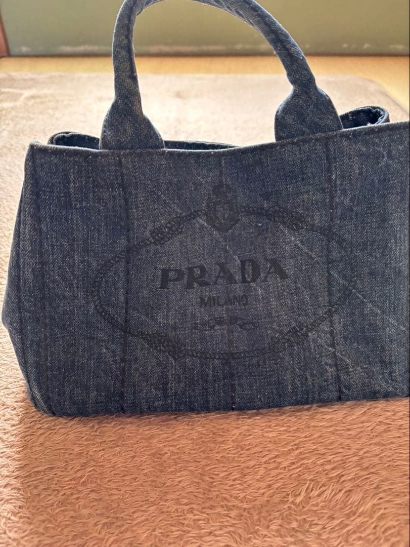 PRADA デニムトートバッグ カナパ PRADA プラダ カナパ ショルダーバッグ トート バッグ デニム (PRADA