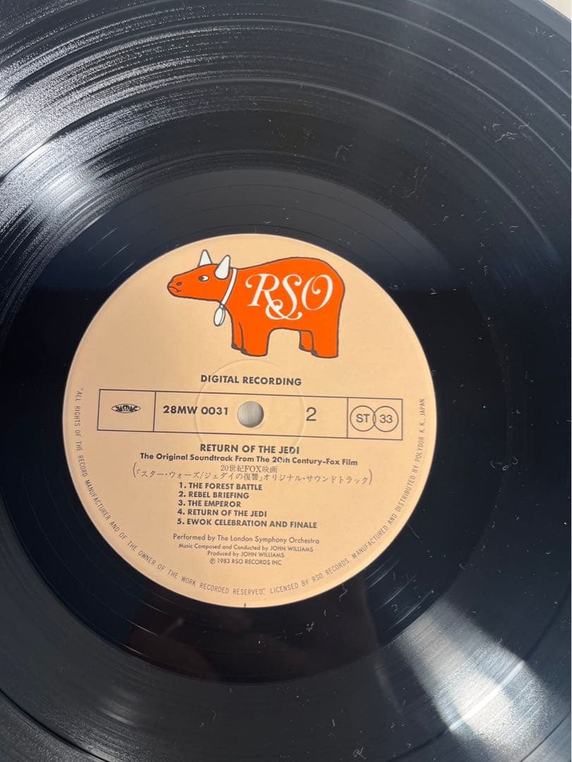 スターウォーズ ジェダイの復讐 LP 日本盤 帯付 サントラ 昭和レトロ