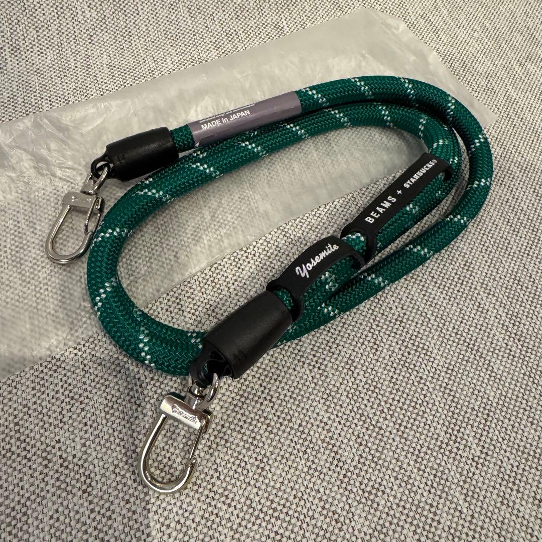 スターバックス BEAMS YOSEMITE STRAP ストラップ　グリーン スタバ×BEAMS】身軽なお出かけコラボグッズ7商品が登場! 特別デザイン