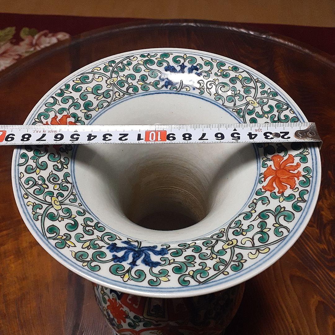 中国大明万暦年製尊形大花瓶 - メルカリ