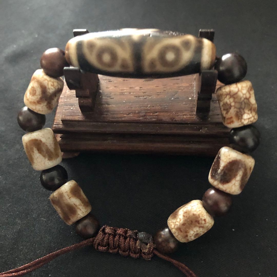 上肯天珠‼️西蔵老礦手工伝承仏龍眼如意宝珠梵字（バク、