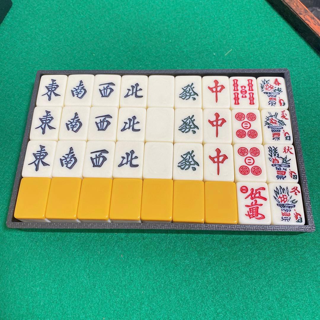 ミズノ丸一 麻雀牌 レトロ ロゴ入り赤ドラ Mリーグ 重量牌 デカ文字 背