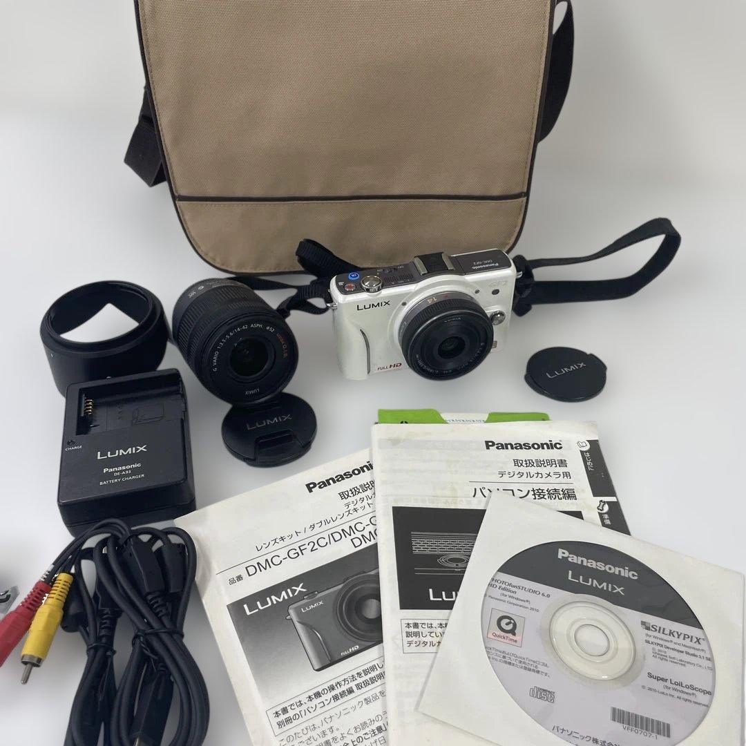 ピンクの猫LUMIX GF2ミラーレスカメラ 本体とレンズ付き 作動確認済 パナソニック LUMIX DMC-GF2C-R レンズキット [ファインレッド] 価格