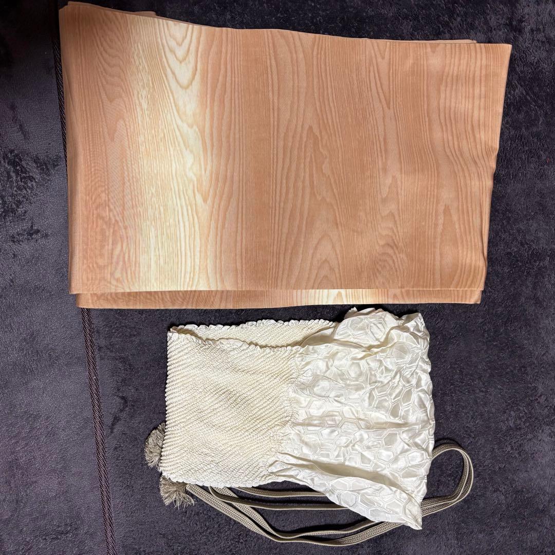 美品 袷 正絹 型染め 縮緬 小紋 フルセット 作家塩瀬 粋 大人着物