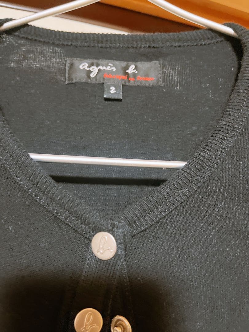 アニエスベー　コットン ニット 長袖 カーディガンプレッション \"Swing\"