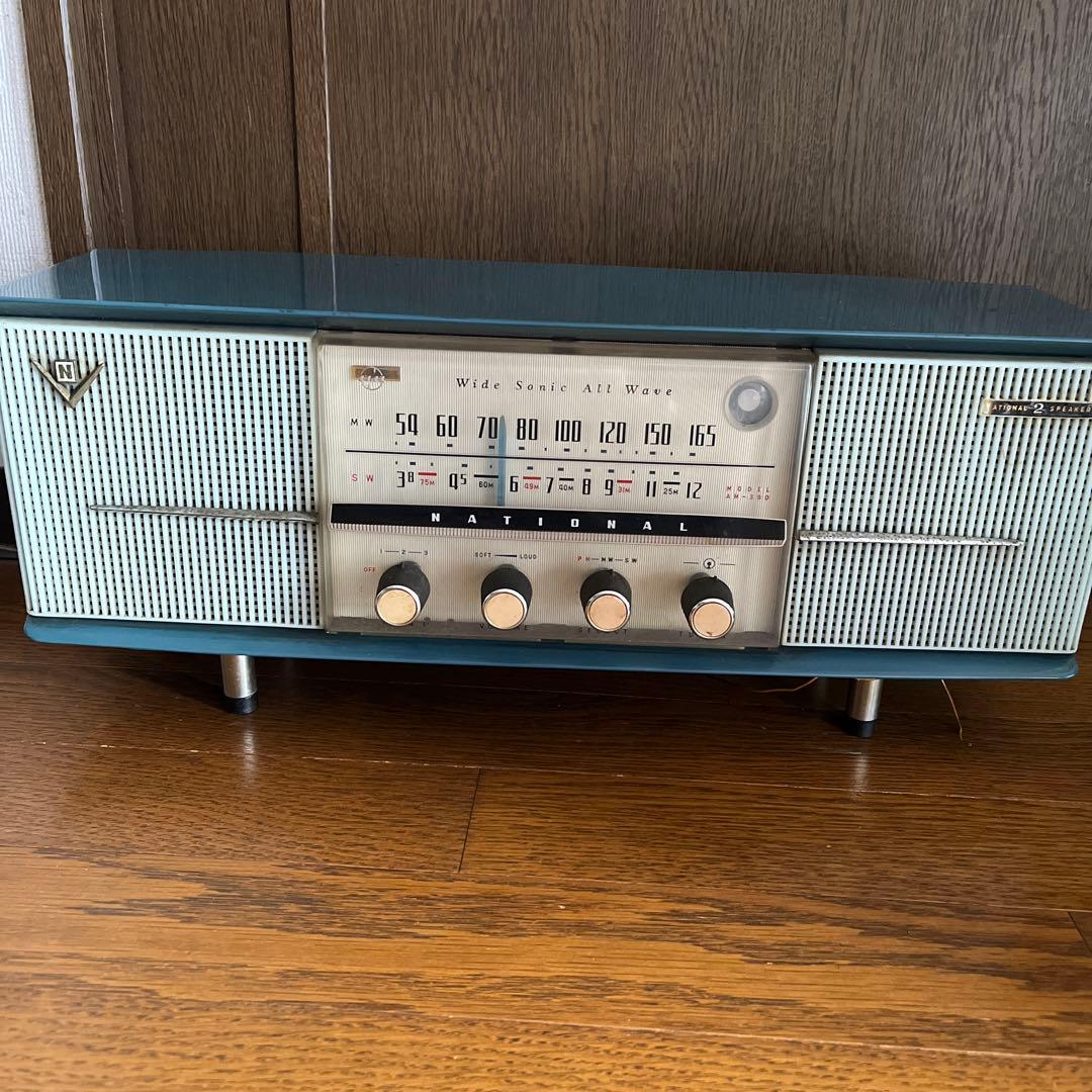 ナショナル 真空管 ラジオ 昭和 レトロ ジャンク品