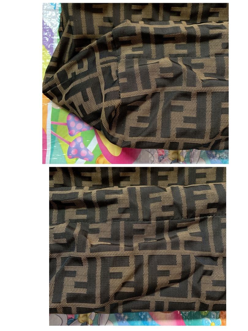 USED③フェンディFENDI☆ズッカ柄☆リバーシブルトートバッグ