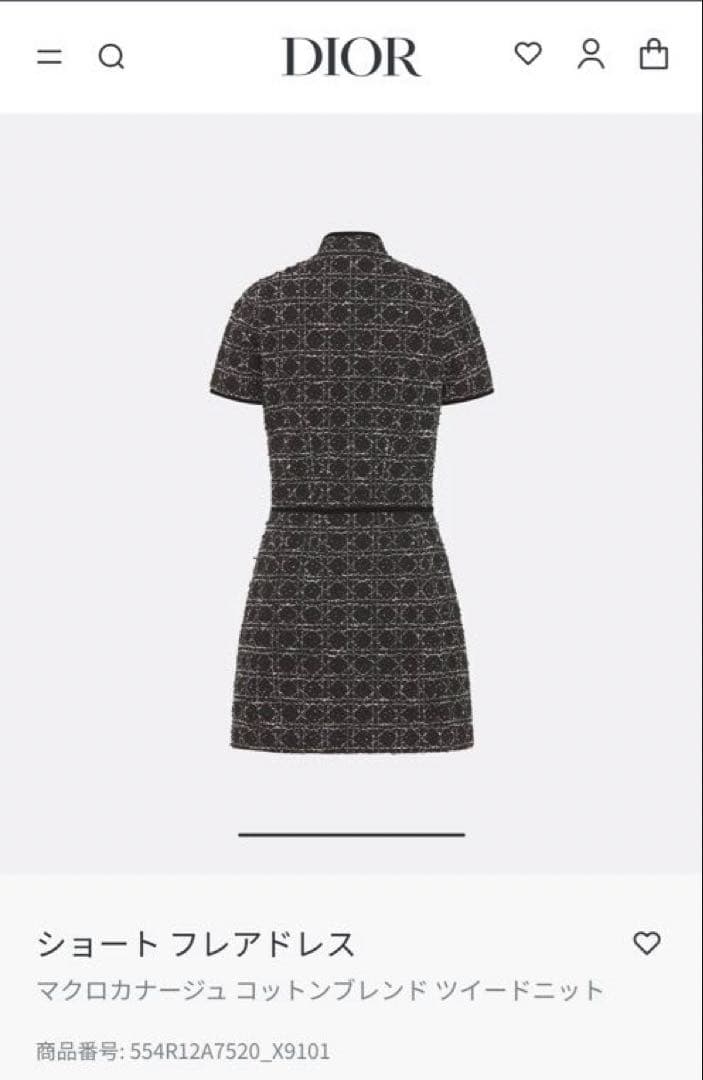 ディオール34ワンピース マイクロカナージュ - メルカリ