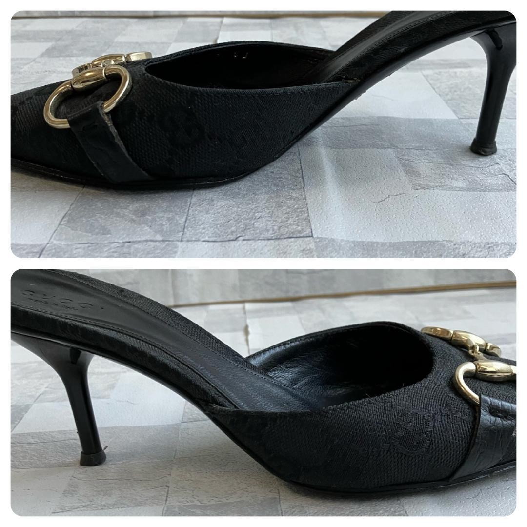 GUCCI ミュール ヒール ホースビット GG柄 ポインテッドトゥ - メルカリ