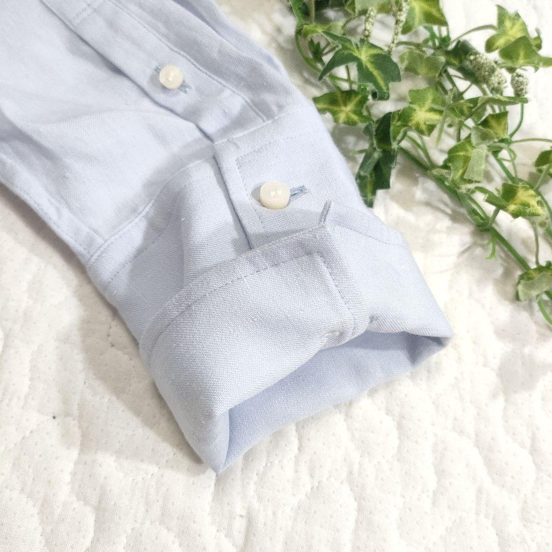 美品✨マディソンブルー リネン100％オープンネックロングシャツ