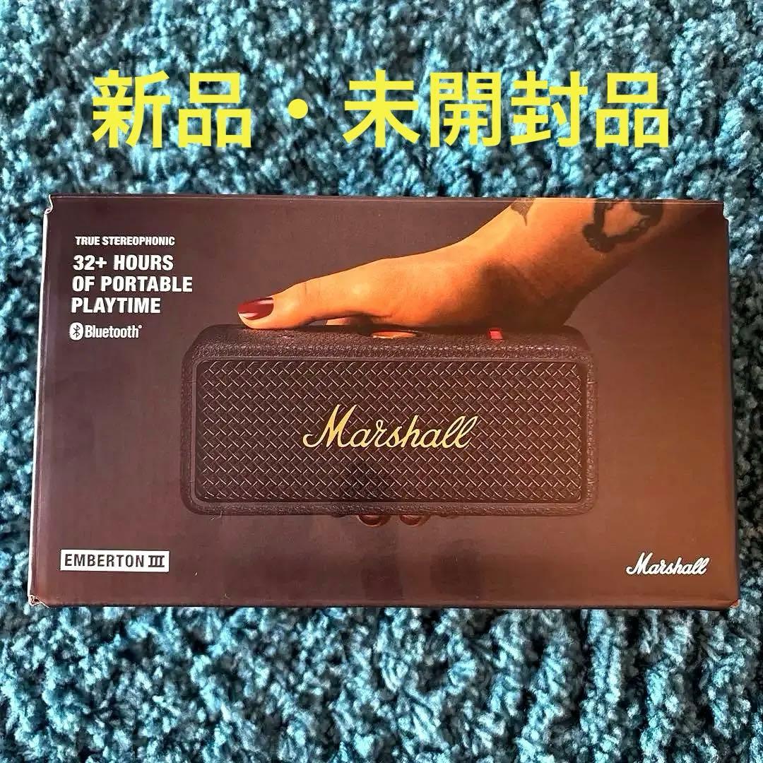 新品未開封Marshall Emberton III ポータブルスピーカー Marshall（マーシャル） ワイヤレススピーカー EMBERTON III Black