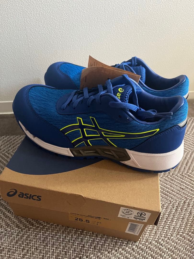 asics 安全靴 25.5cm 青 WINJOB CP212 AC
