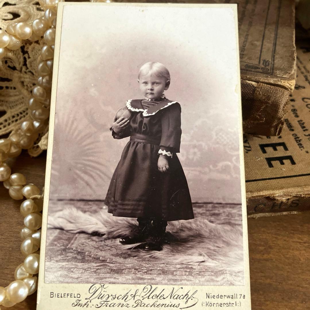 ドイツアンティーク カルト・ド・ヴィジット 可愛い女の子 フランス