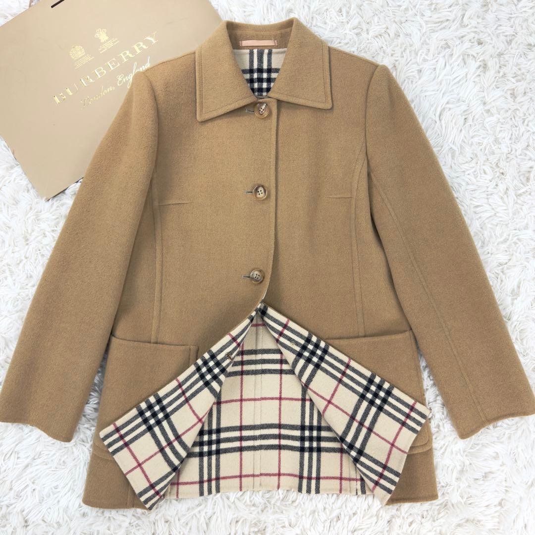 美品】バーバリーロンドン ダブルフェイス ウールカシミヤコート ノバ