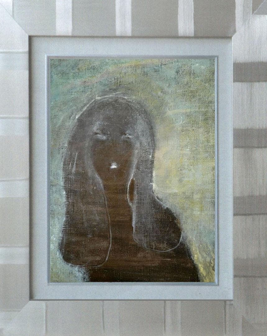 油絵 菅家令子 絵 絵画 インテリア 額付(銀) F4-100512 人物 女性 油絵 菅家令子 絵 絵画 インテリア SM-070401 人物 女性像 油絵 菅家