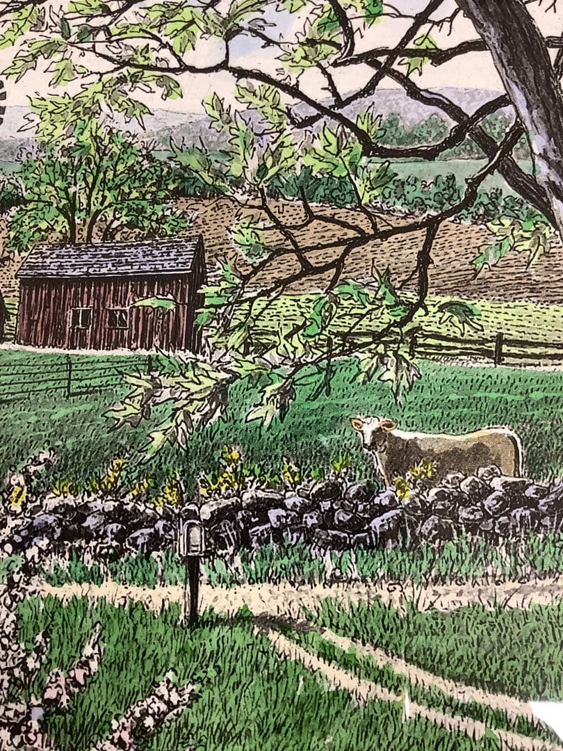 キャロル・コレット 「Spring Morning」 手彩色銅版画？