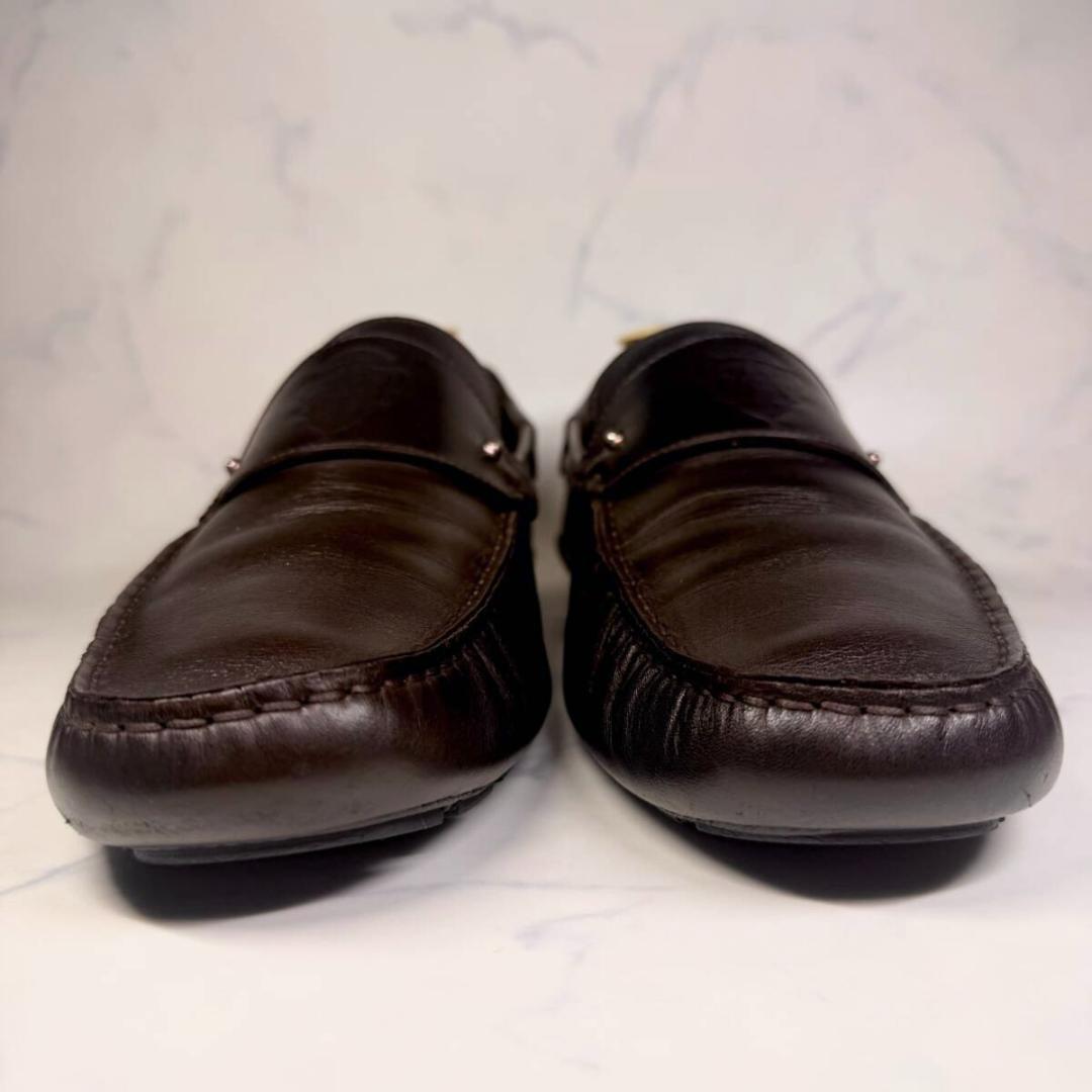 ▼GUCCI▼グッチ 28.5cm ローファー 茶色 ブラウン メンズ レザー