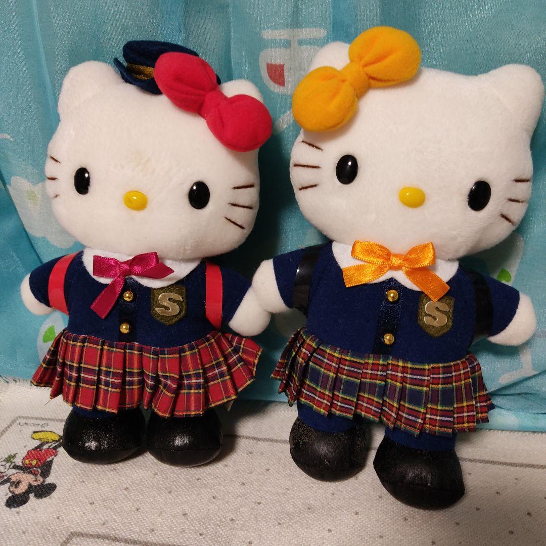 ⚠️劣化あり⚠️キティ ミミィ ぬいぐるみ レトロ 制服 ランドセル ハローキティ 【予約】マスコットホルダー（制服） - Meccha Japan