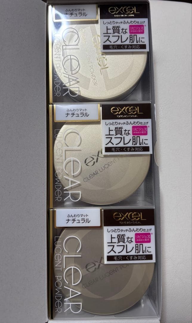 EXCEL サナ クリアルーセントパウダー ナチュラル 3個 新品 - メルカリ