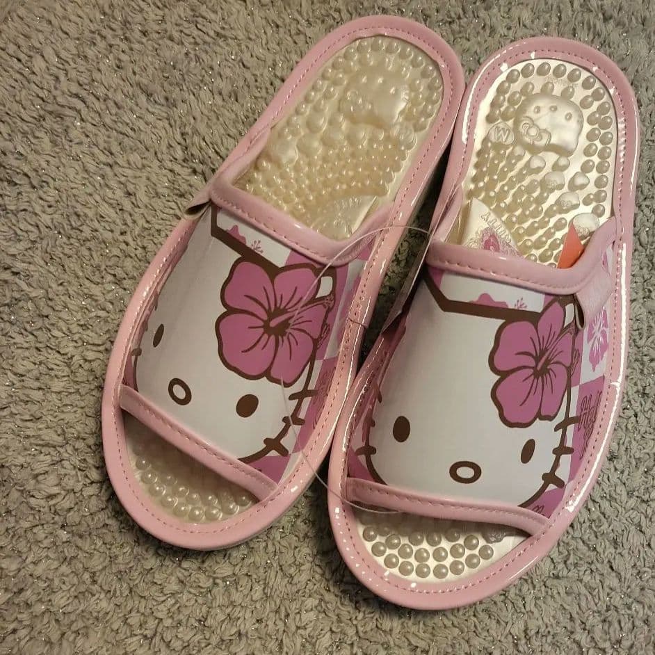 新品未使用 ハローキティ サンダル 健康サンダル M ピンク 平成ギャル