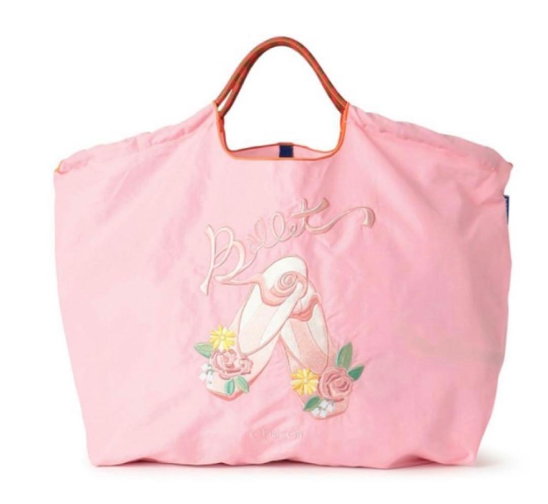 【限定完売)チャコット ボールアンドチェーン　エコバッグL ローズ 新品 正規品 チャコット ボールアンドチェーン エコバッグ ローズ L 新品未使用